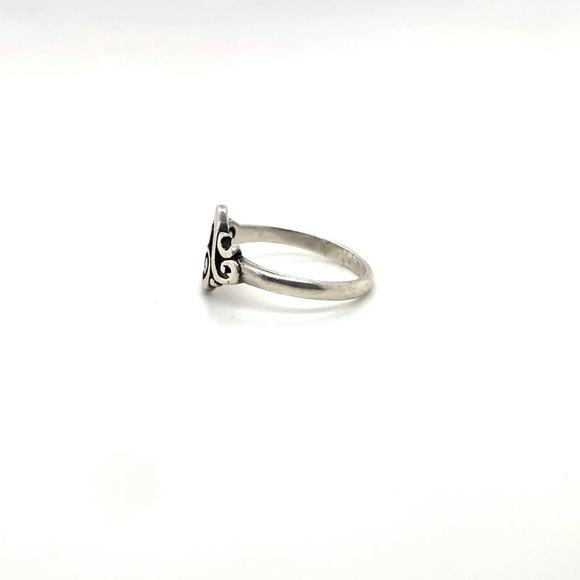 James Avery Sterling Silver Small Scroll Design Ring, size 7 - Picture 3 of 5
